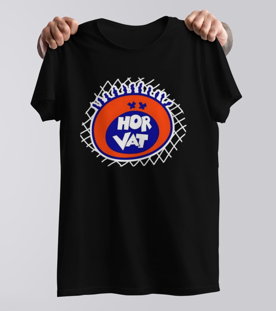 Hor Vat Orange Blue Circular Grid T-Shirt