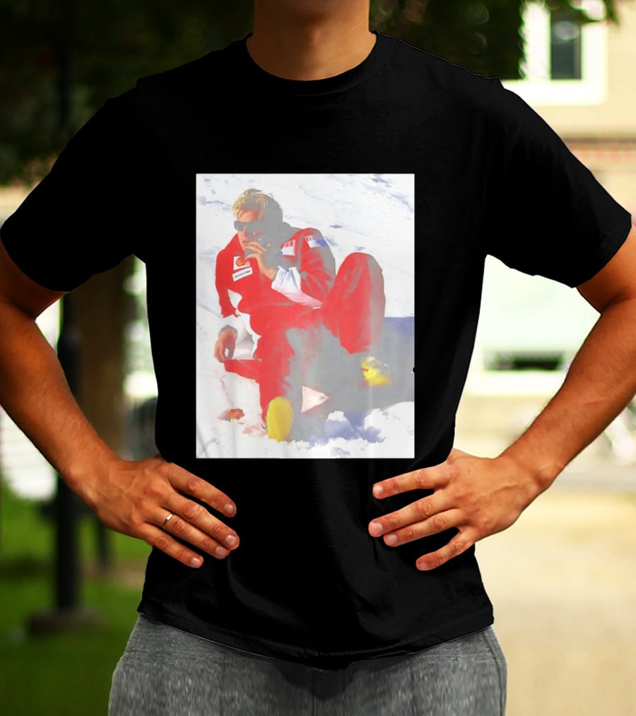 Ice Man Kimi Raikkonen F1 Ferrari Team Racing Legend T-Shirt