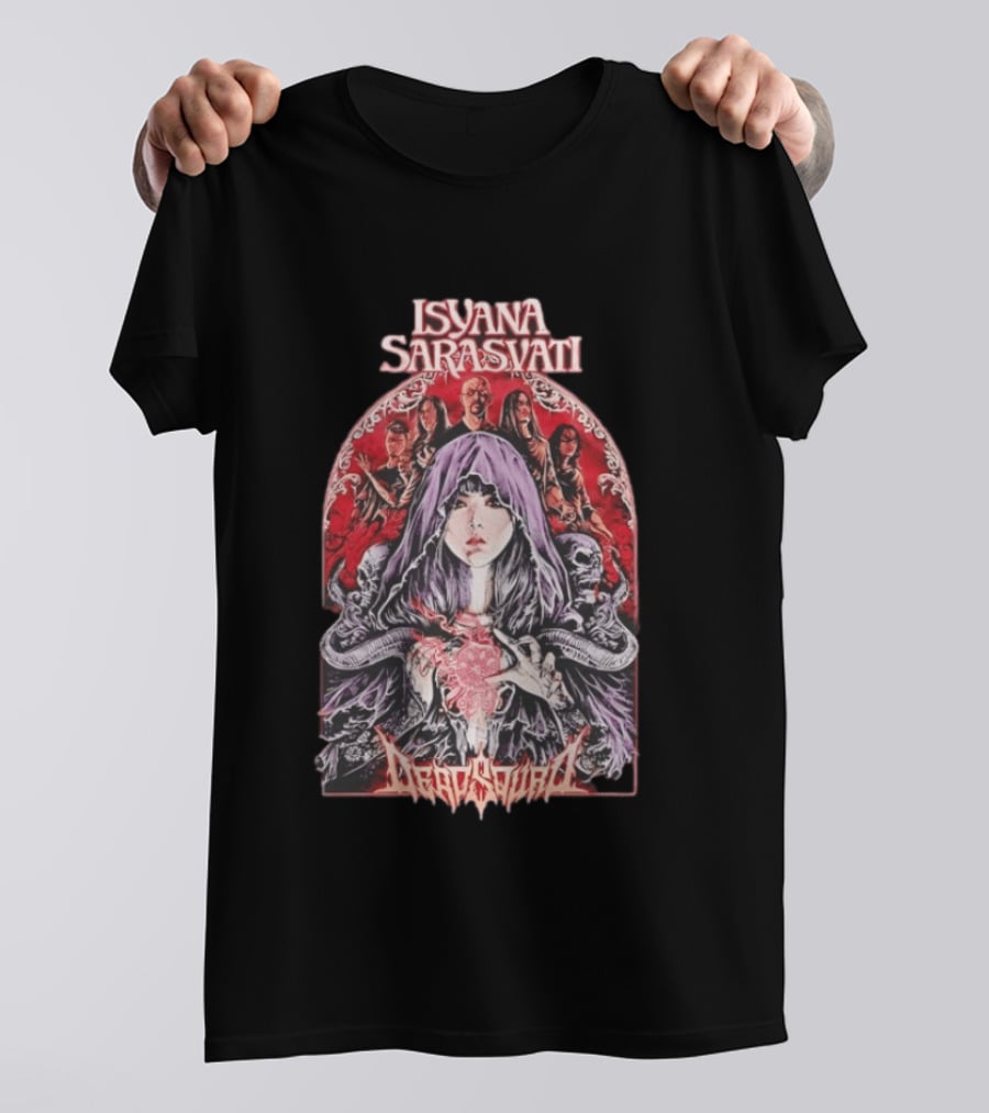 Isyana Sarasvati Deadsquad Collaboration Gothic Band T-Shirt