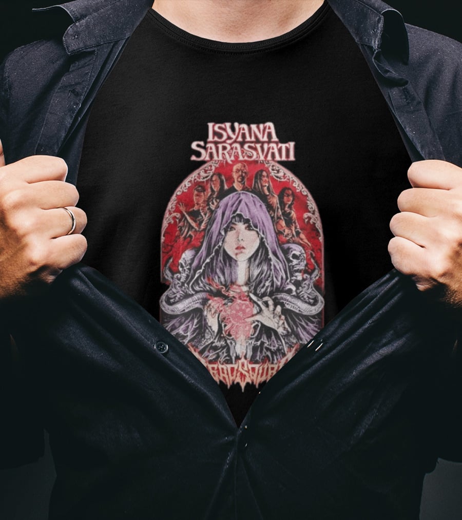 Isyana Sarasvati Deadsquad Collaboration Gothic Band T-Shirt