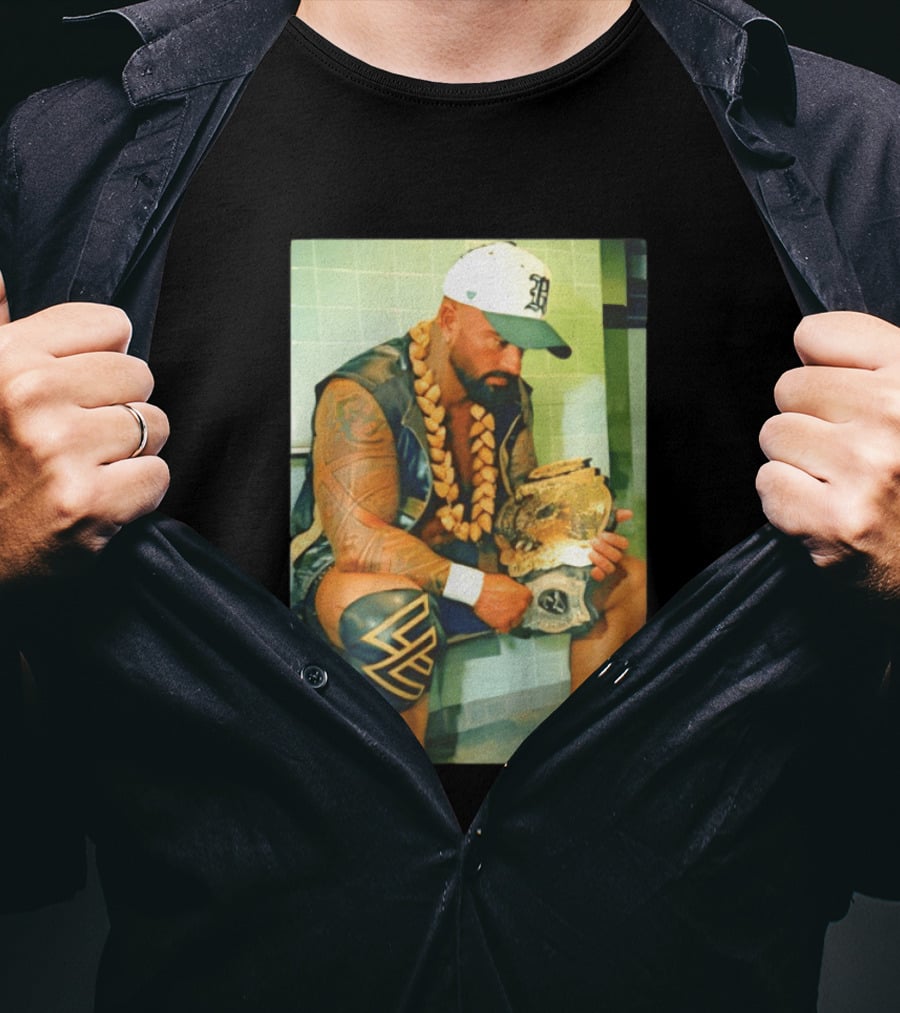 Kobe Carter Colby Carter Pro Wrestling Championship Belt And Beaded Necklace T-Shirt