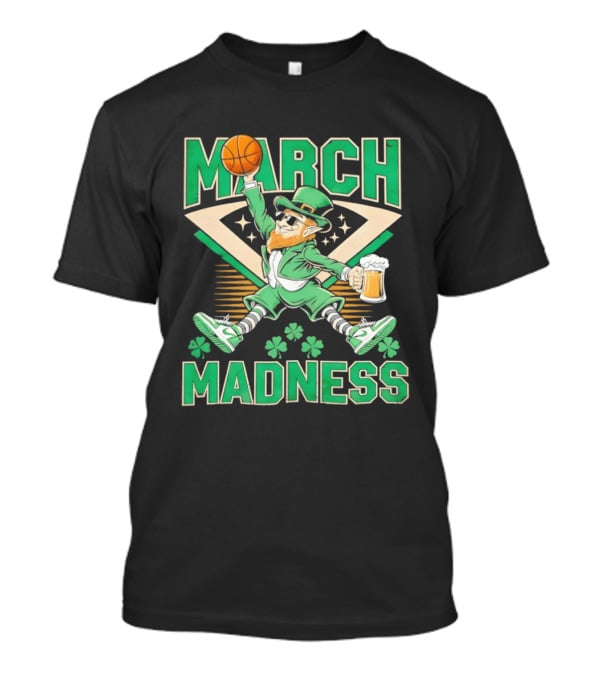 Leprechaun March Madness Basketball St. Patrick's Day Celebration T-Shirt