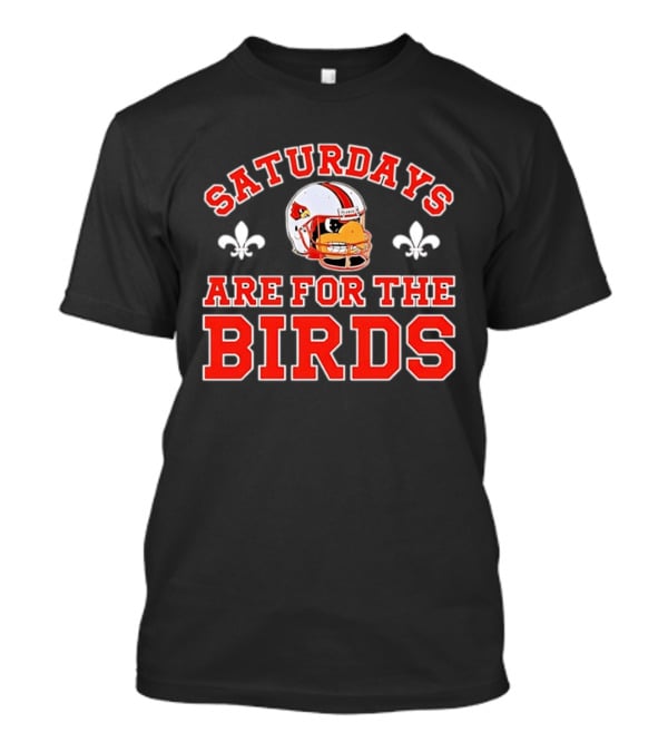 Saturdays Are For The Birds Louisville Cardinals Football Helmet T-Shirt