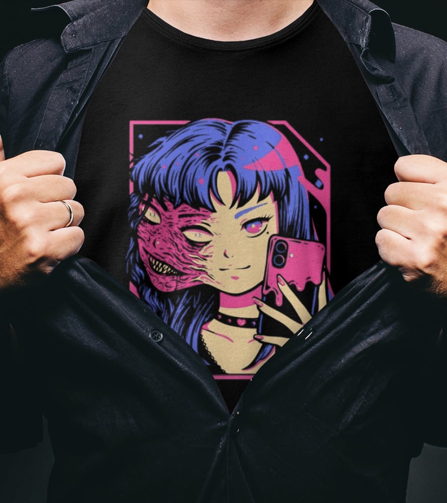 Love Me To Death Again Anime Zombie Aesthetic Pastel Goth T-Shirt