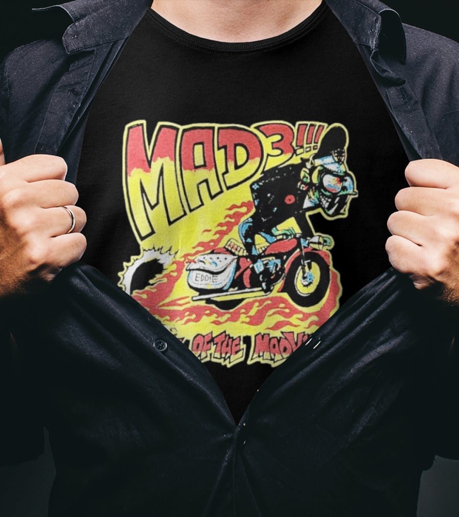 MAD 3 Attack Of The Mad Viker Eddie Biker Flame T-Shirt