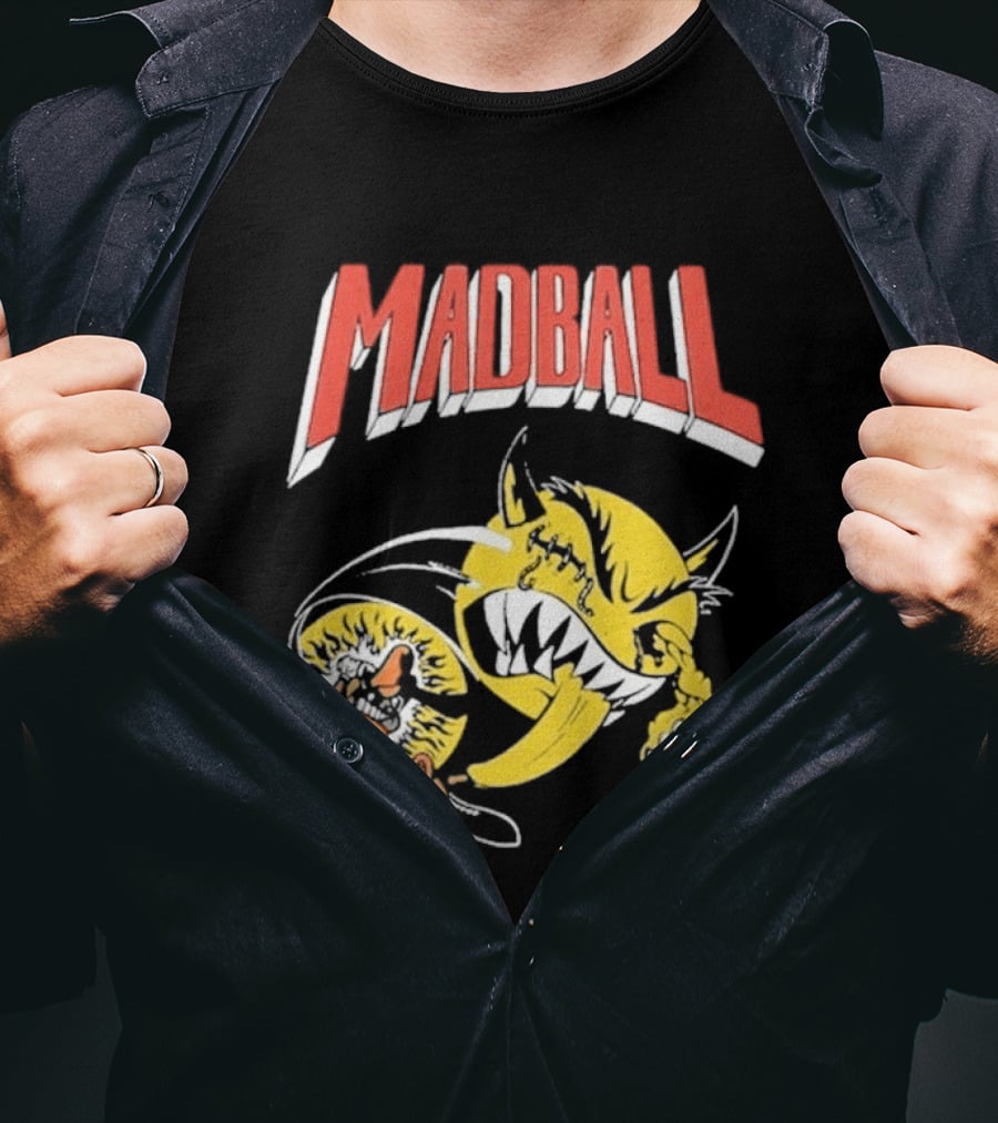 Madball South America Tour March 2026 Yellow Angry Character With Baseball Bat T-Shirt
