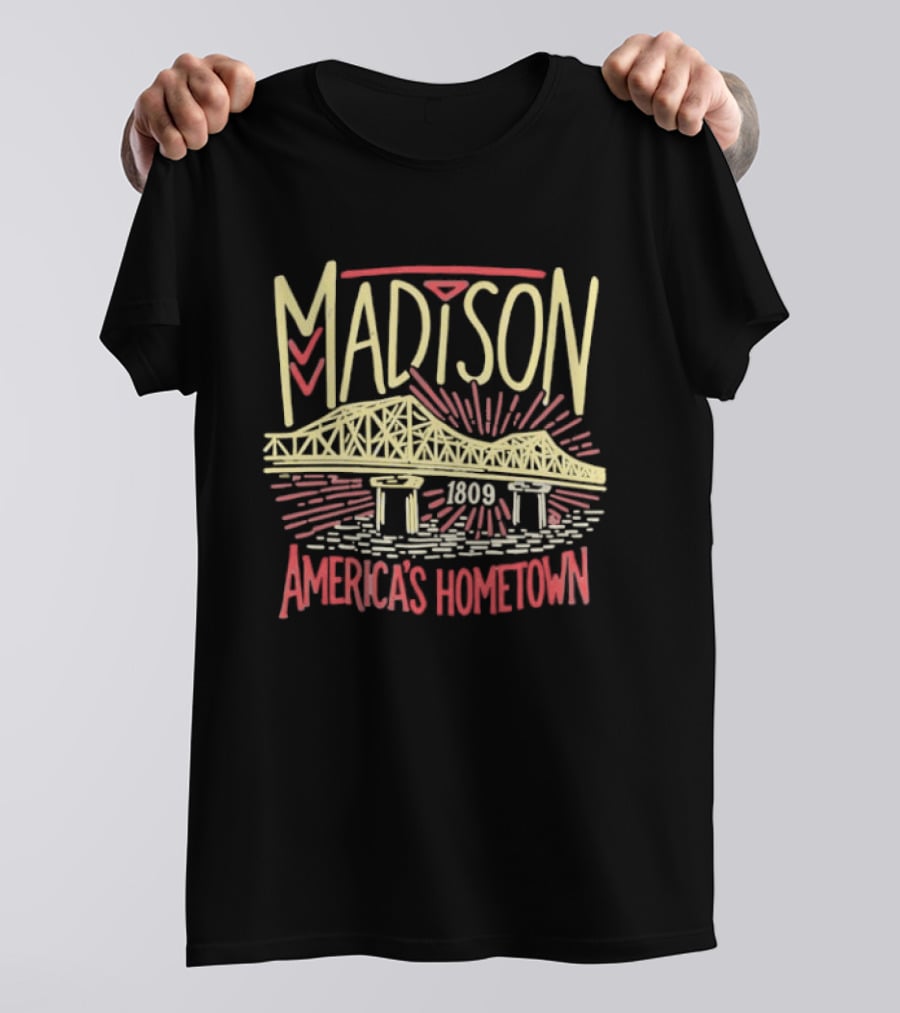 Madison 1809 America's Hometown Bridge T-Shirt