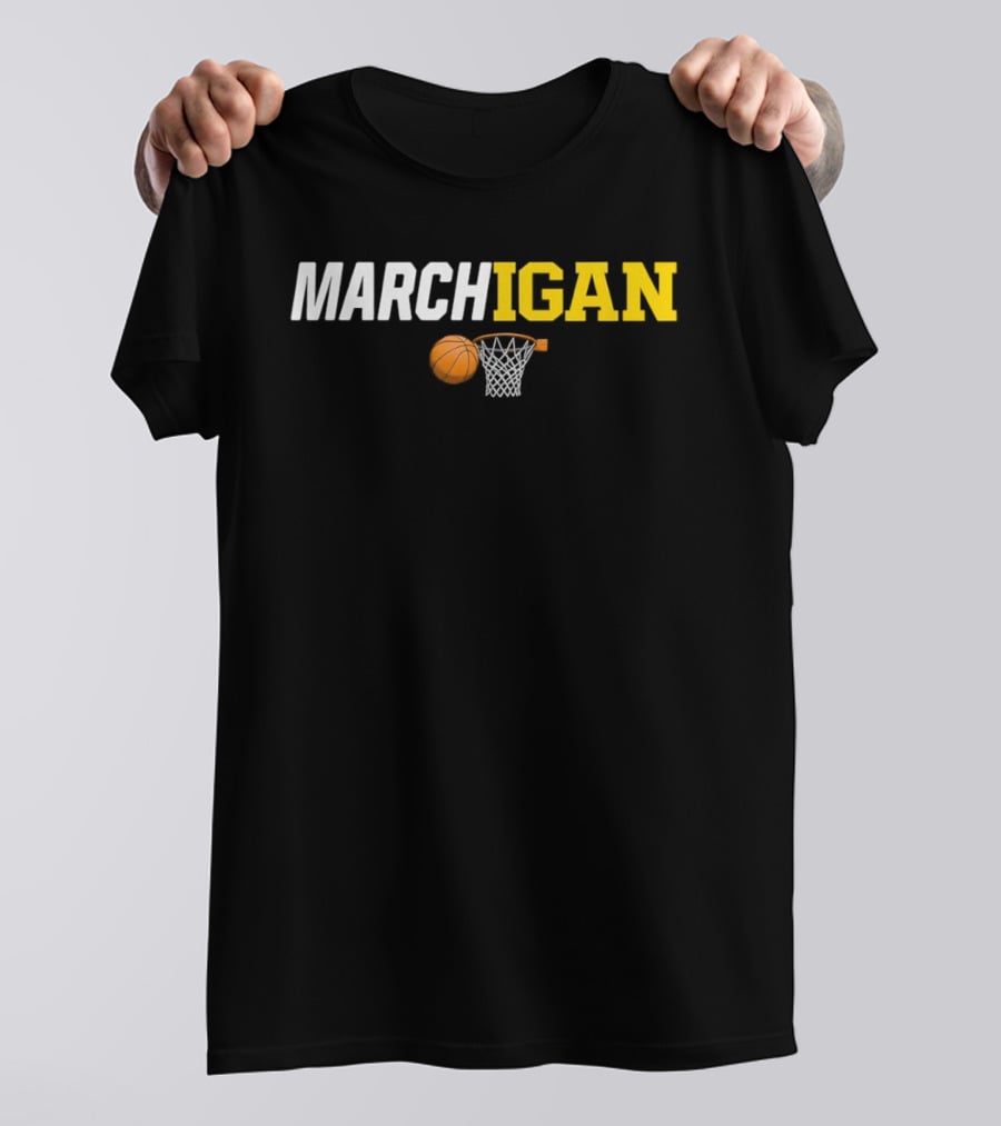 Marchigan Basketball Michigan Wolverines March Madness T-Shirt