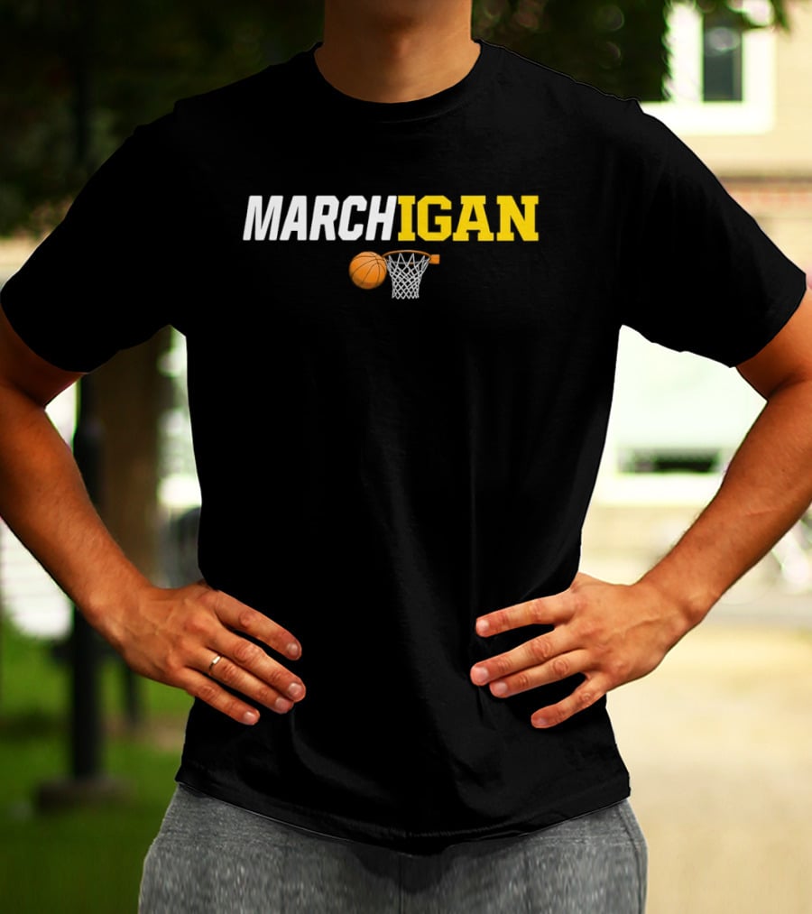Marchigan Basketball Michigan Wolverines March Madness T-Shirt