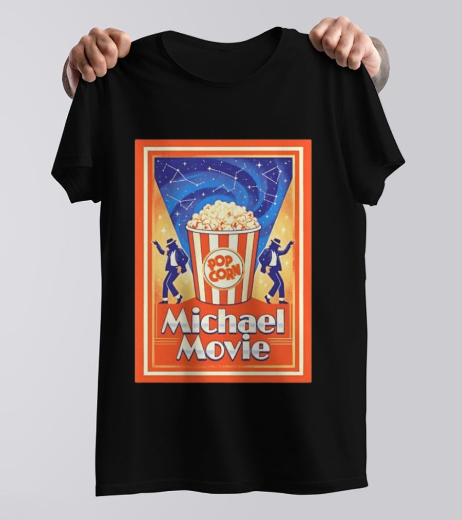 Michael Movie 2026 Popcorn Constellations Retro Dance Stars T-Shirt