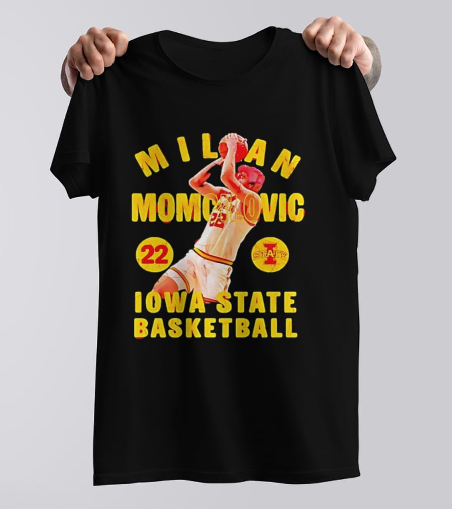 Milan Momcilovic 22 Iowa State Cyclones Basketball State 2026 T-Shirt