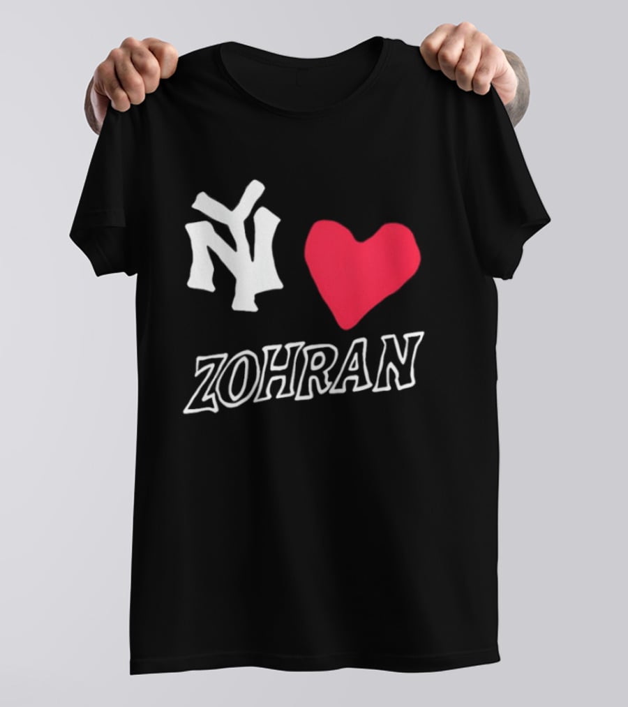 NY Yankees Heart Zohran T-Shirt
