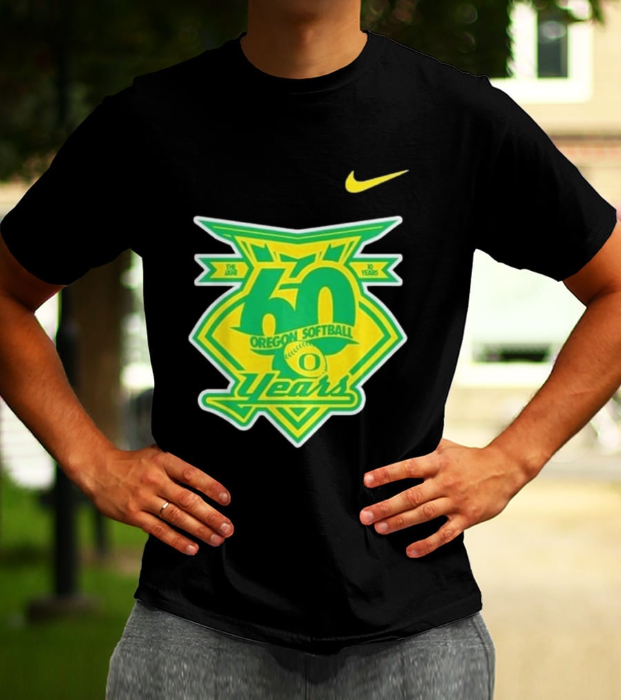 Nike Oregon Softball 60 Years Anniversary T-Shirt