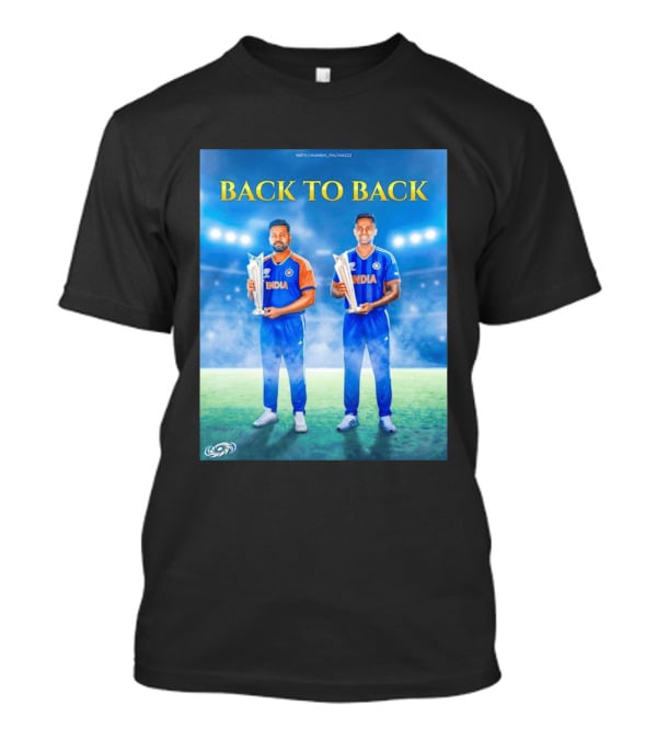 Back To Back India T20 World Cup Rohit Sharma Suryakumar Yadav T-Shirt