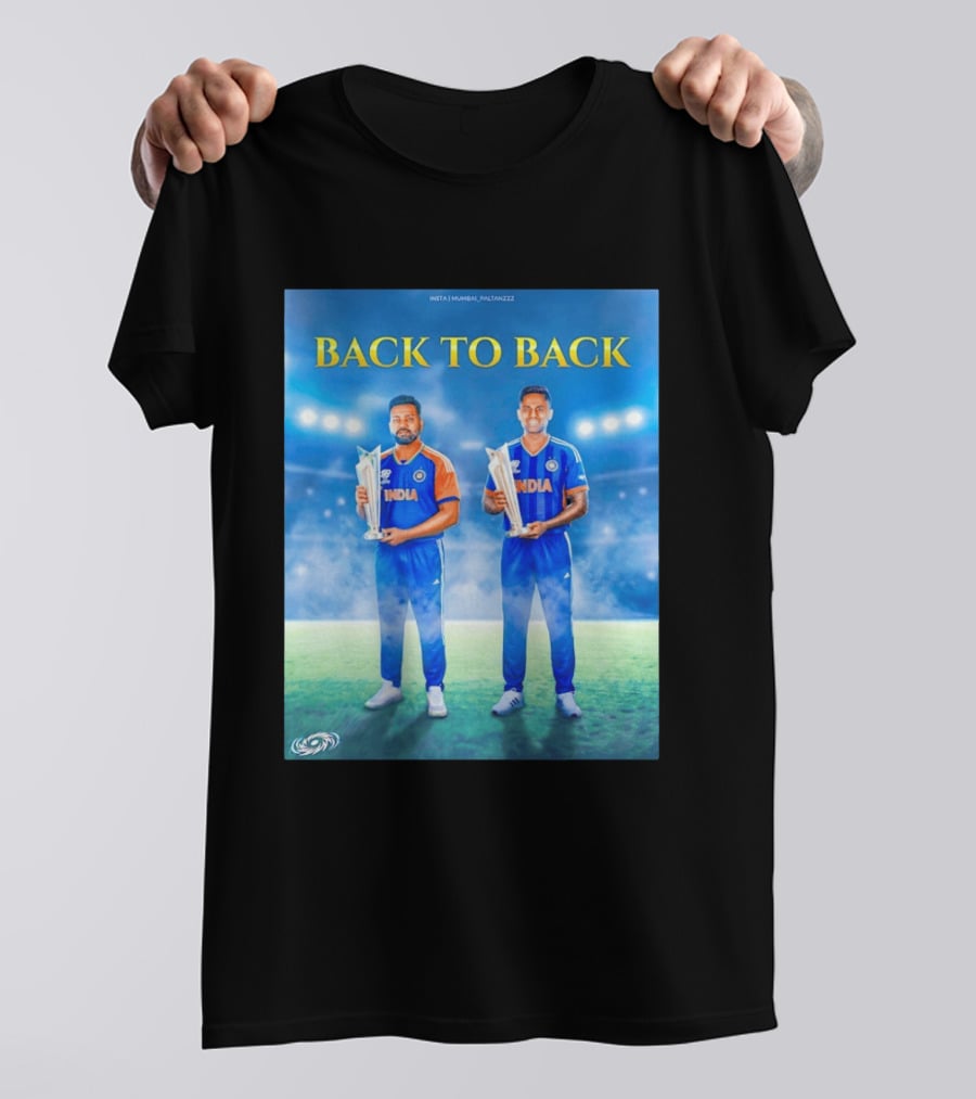Back To Back India T20 World Cup Rohit Sharma Suryakumar Yadav T-Shirt