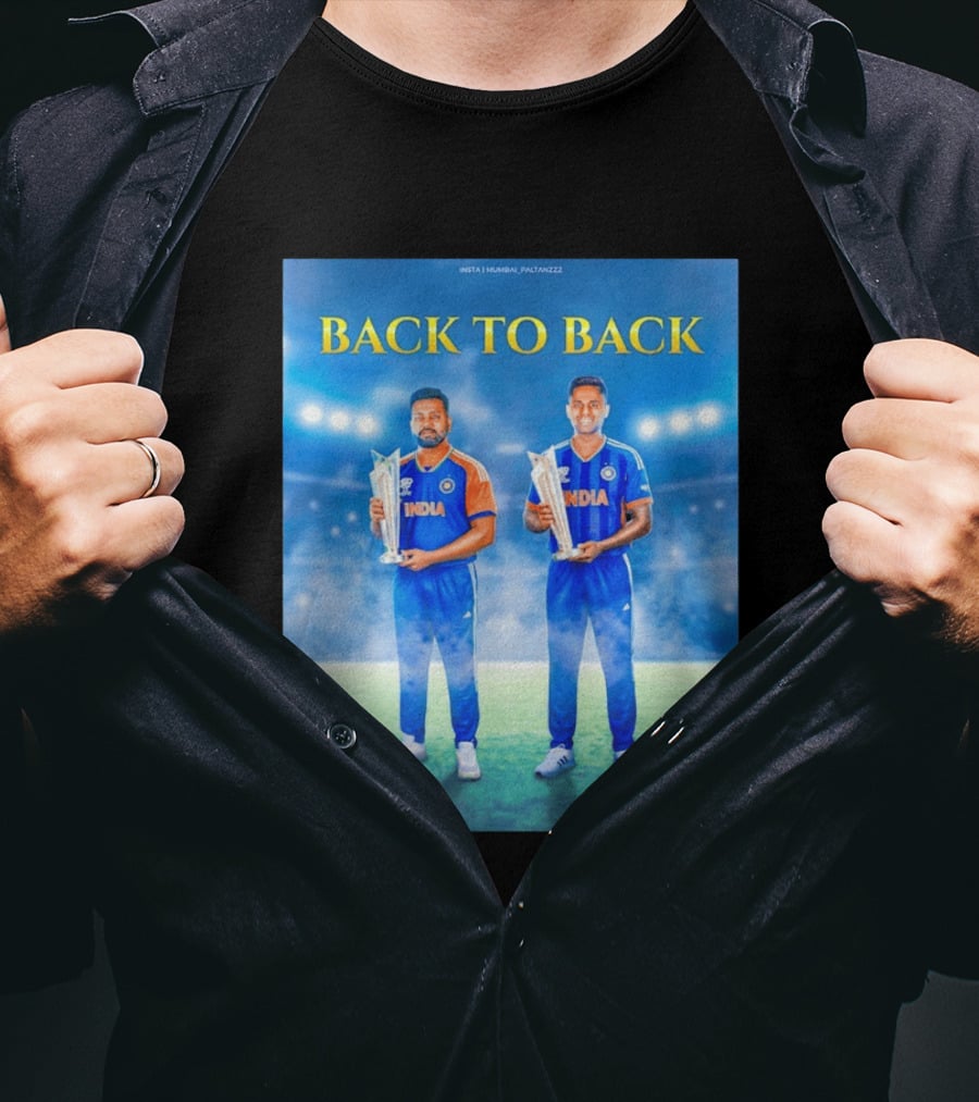 Back To Back India T20 World Cup Rohit Sharma Suryakumar Yadav T-Shirt