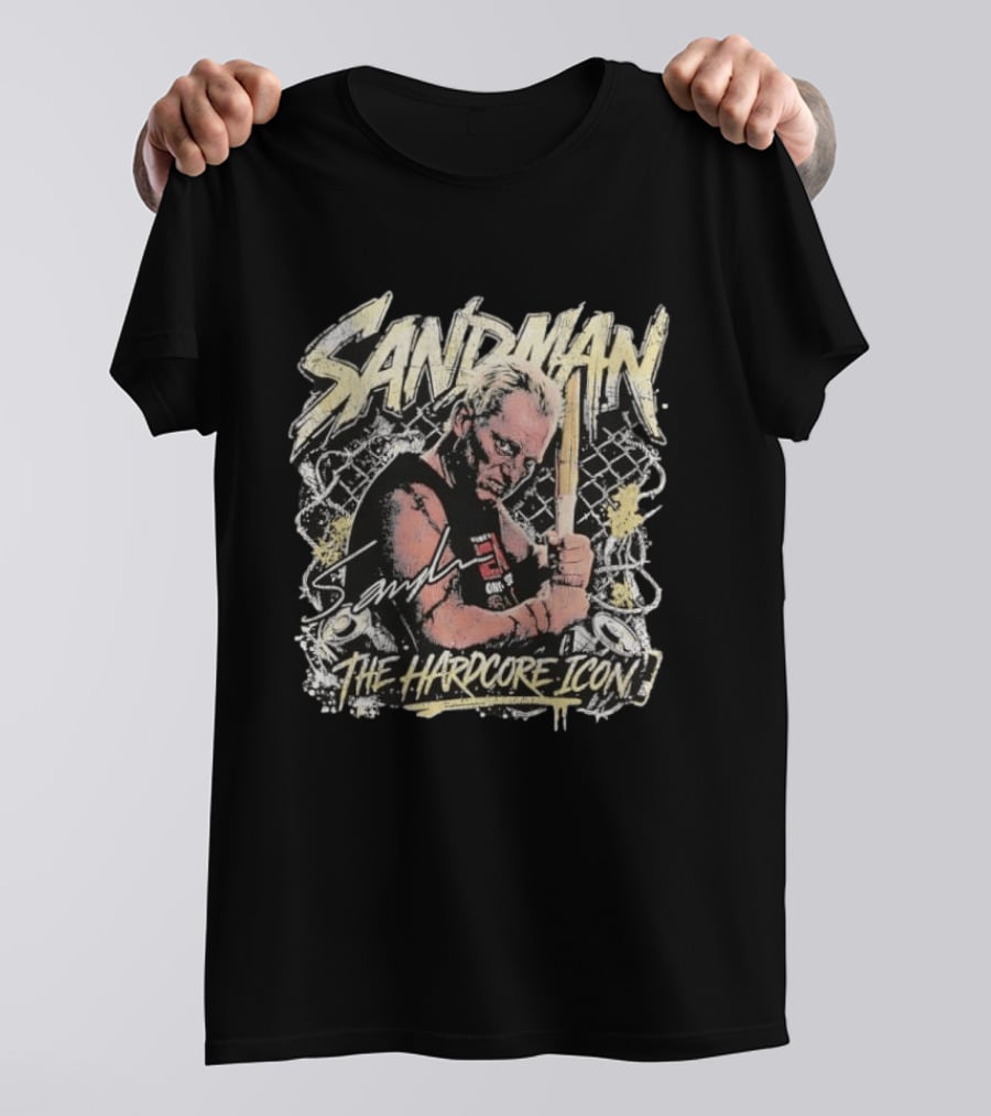 Sandman The Hardcore Icon Pro Wrestler T-Shirt