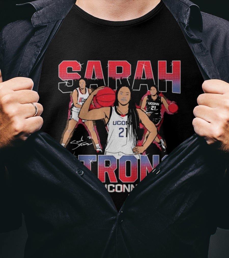 UConn Huskies Sarah Strong Basketball Player T-Shirt