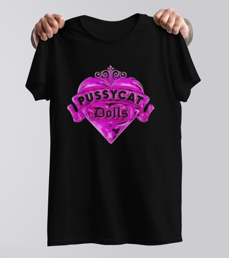Pussycat Dolls Pink Heart Emblem Fashion T-Shirt