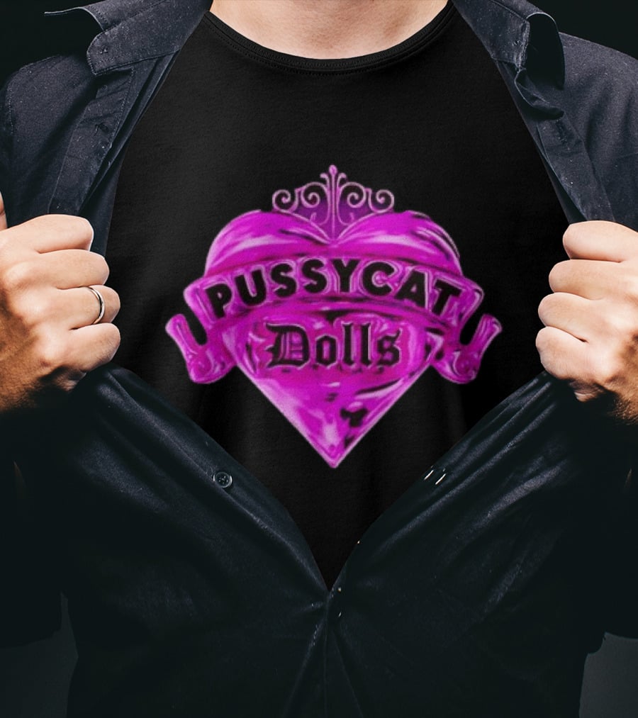 Pussycat Dolls Pink Heart Emblem Fashion T-Shirt