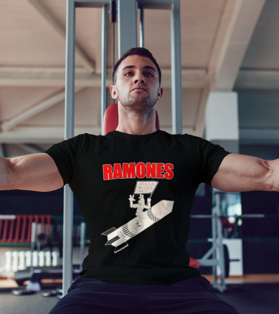 Ramones Gabba Gabba Hey USS Rocket Cartoon T-Shirt
