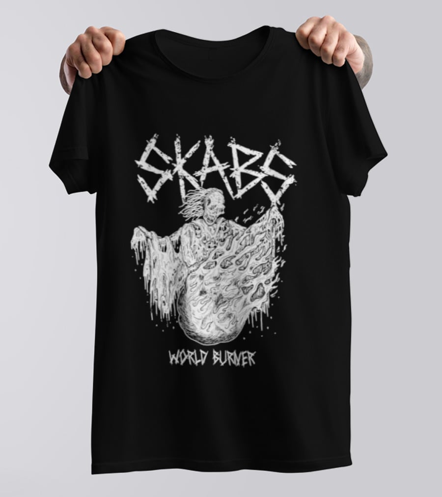 SKABS World Burner Skeleton Phantom Graffiti T-Shirt