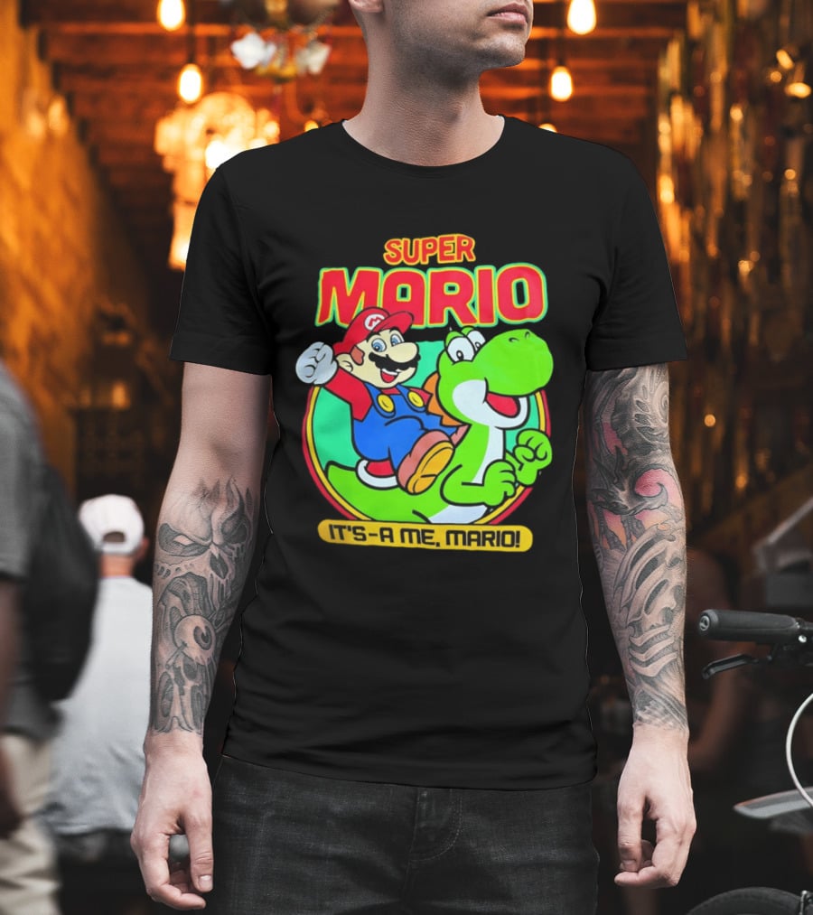 Super Mario Yoshi It's A Me Mario Nostalgic Adventure T-Shirt