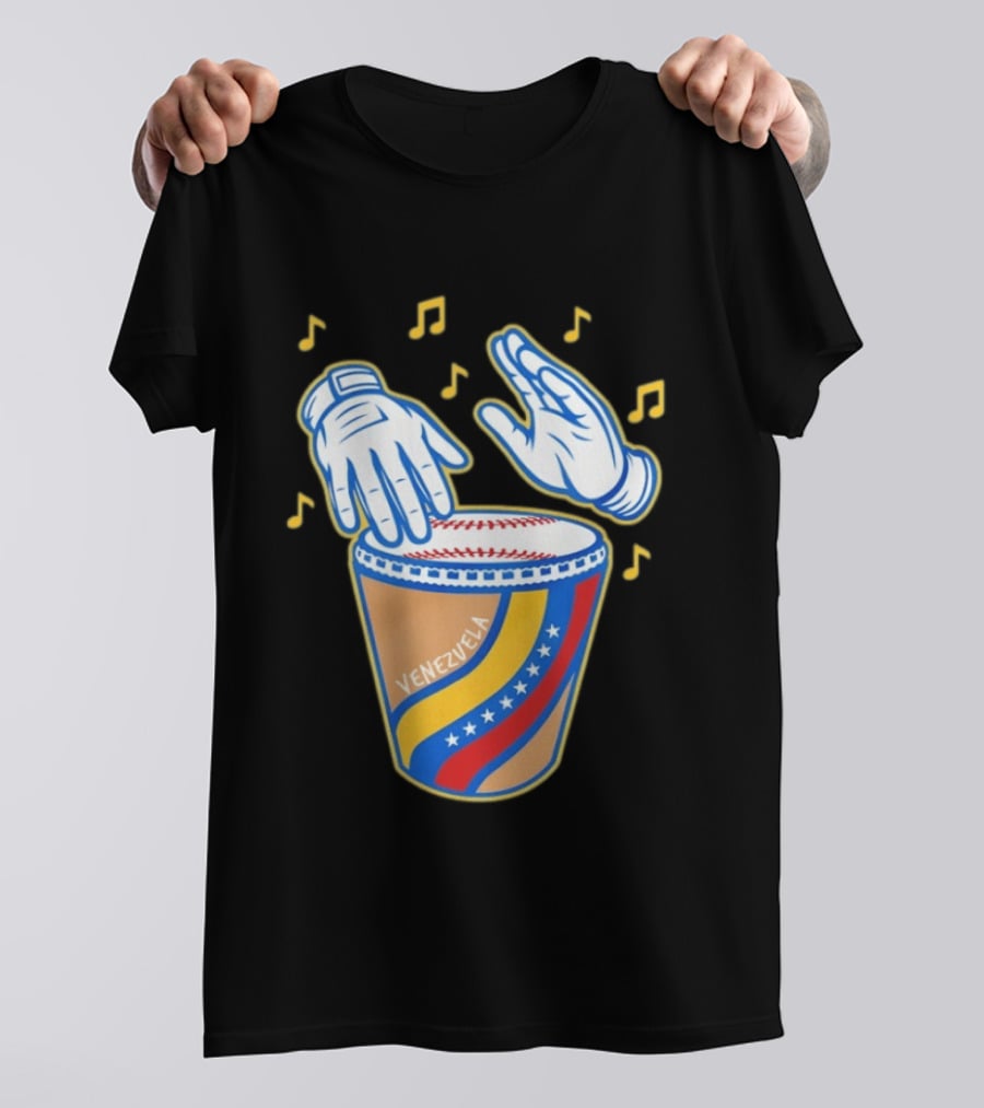 Tambor Béisbol Venezuela 2026 Musical Celebration Mexican Baseball Fusion T-Shirt