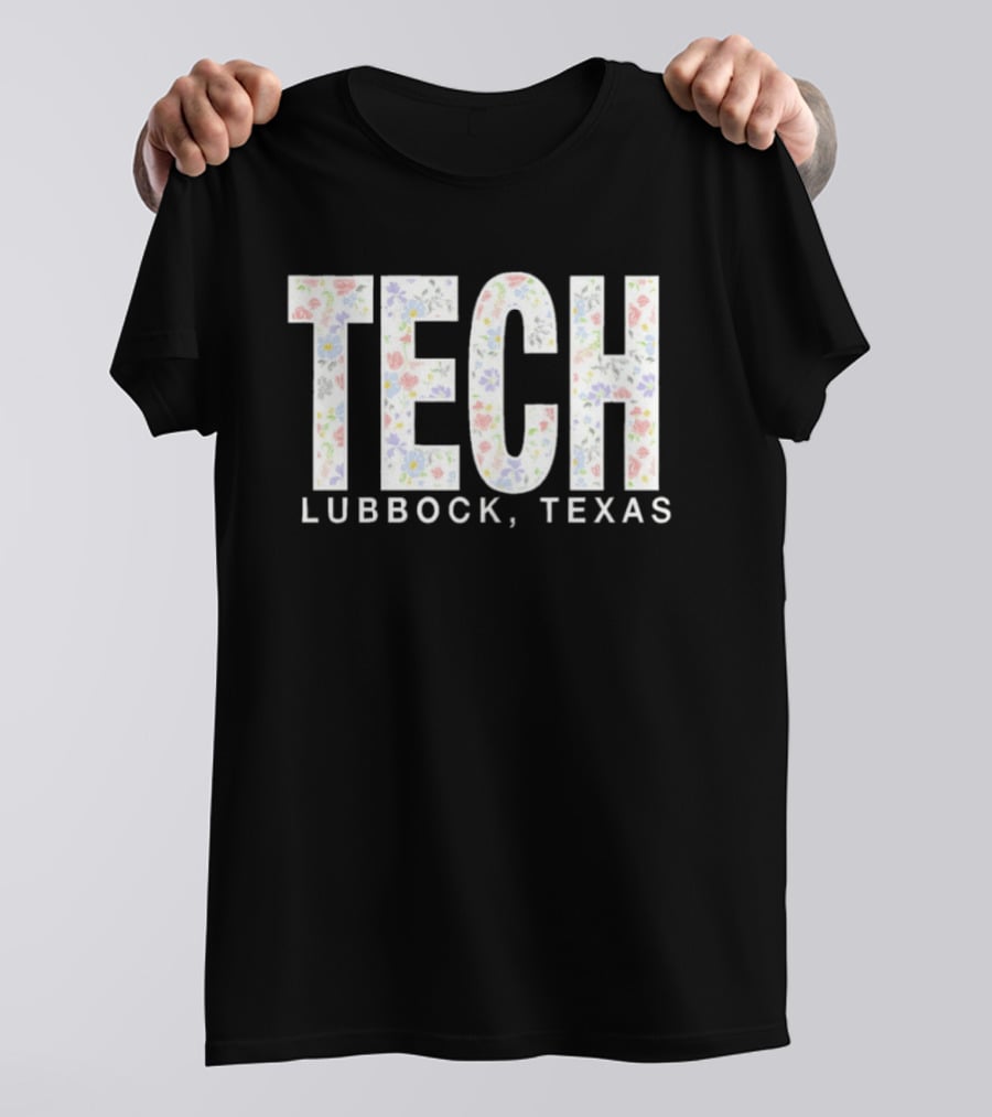 Texas Tech Lubbock Texas Floral Print T-Shirt