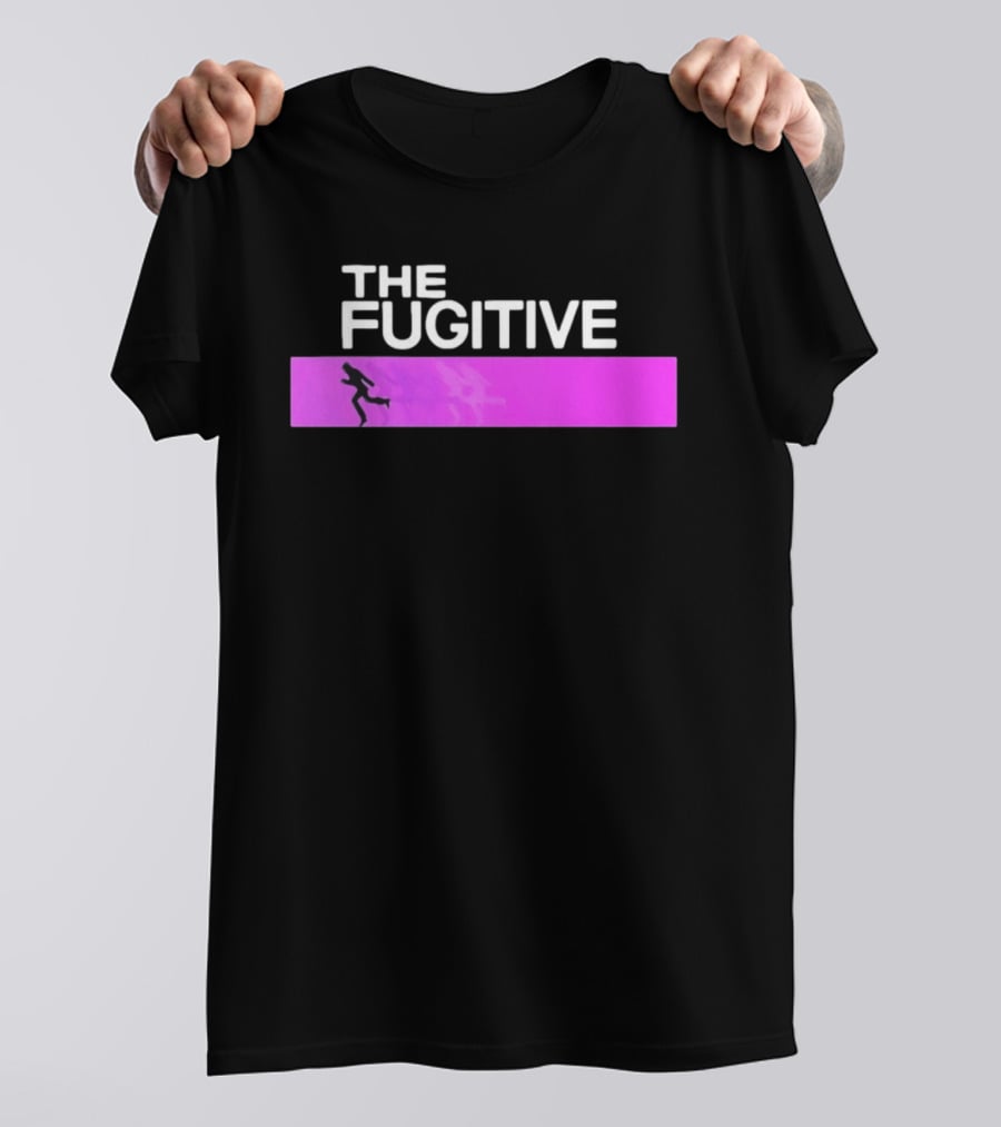 The Fugitive Silhouette Running On Purple Bar T-Shirt