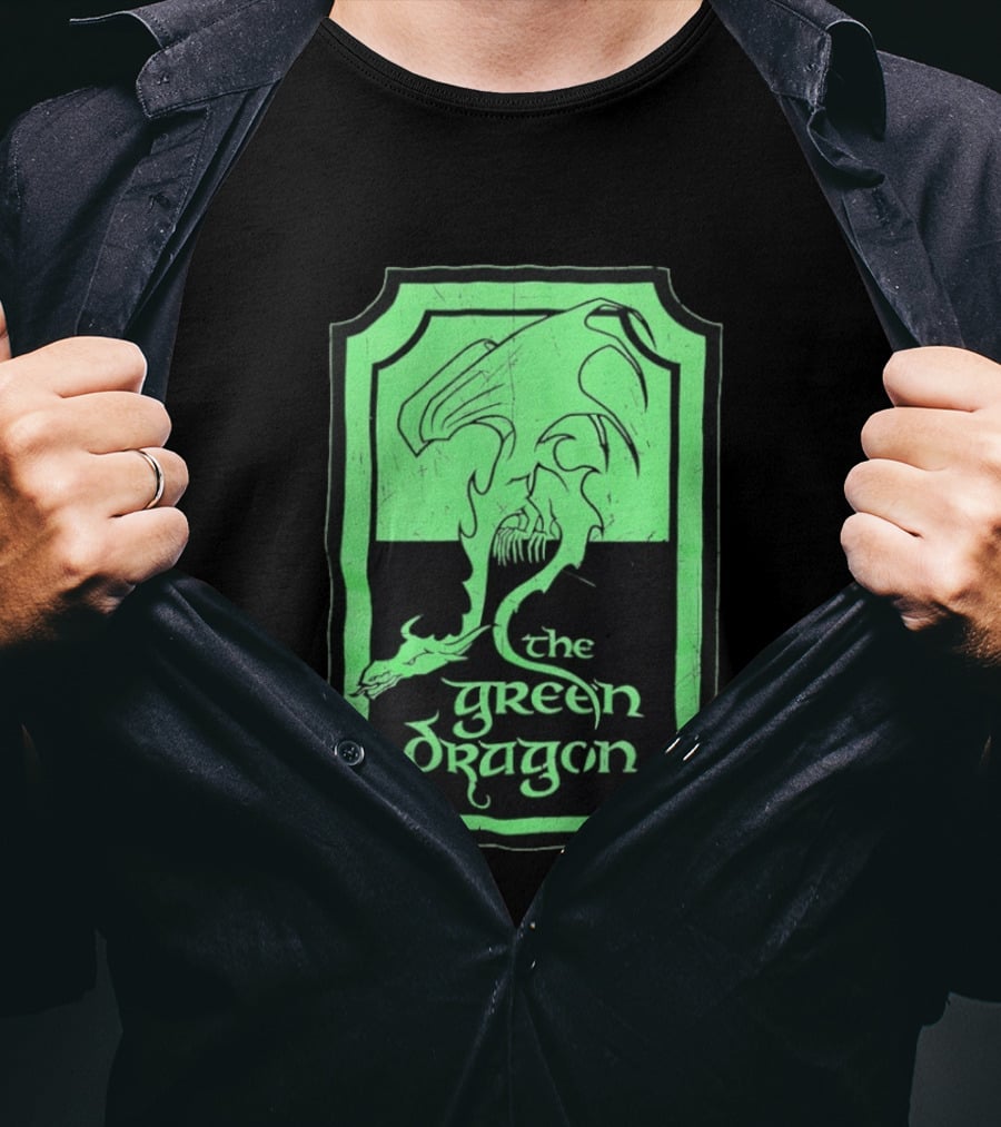 The Green Dragon Lord Of The Rings Fantasy Tavern T-Shirt