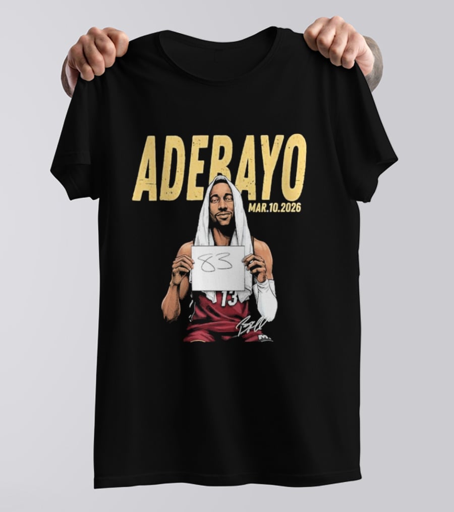Ultimate Bam Adebayo Career High 83 Miami Basketball March 10 2026 T-Shirt