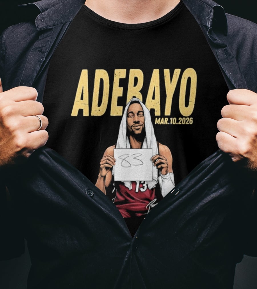 Ultimate Bam Adebayo Career High 83 Miami Basketball March 10 2026 T-Shirt