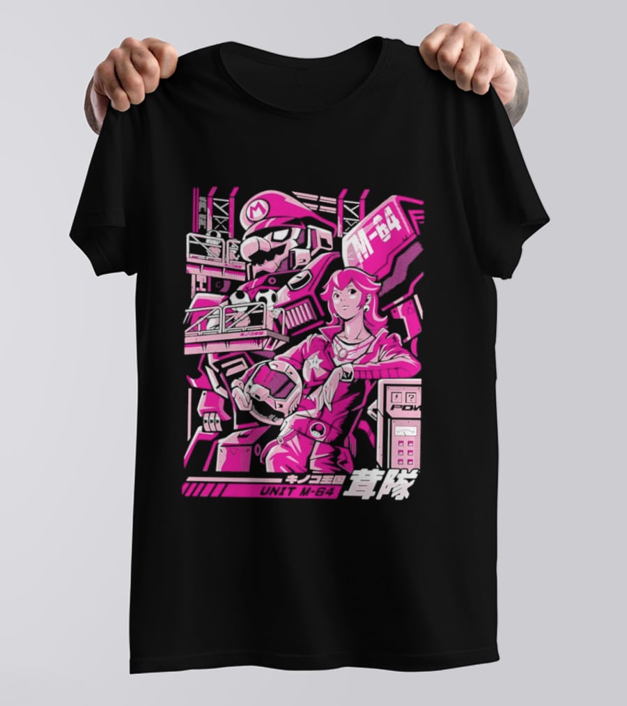 Unit M 64 Mario Mech M 64 Princess Peach T-Shirt