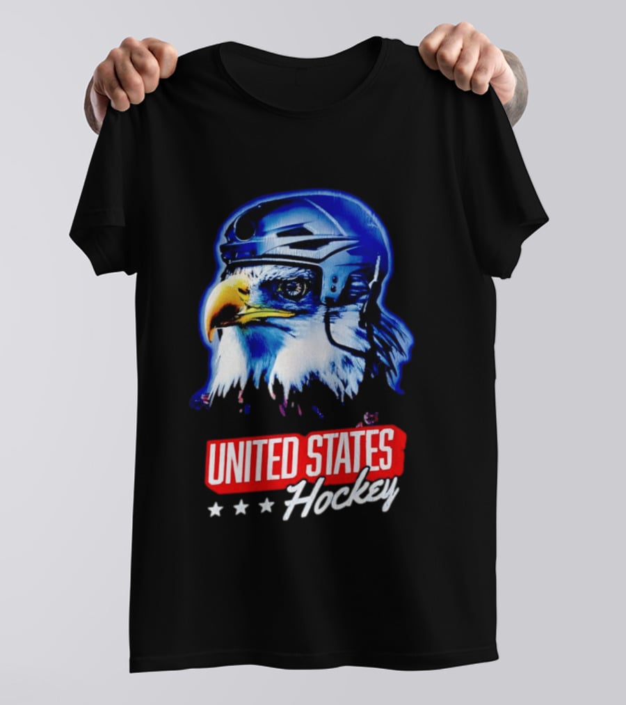 United States Hockey Eagle Helmet Stars T-Shirt