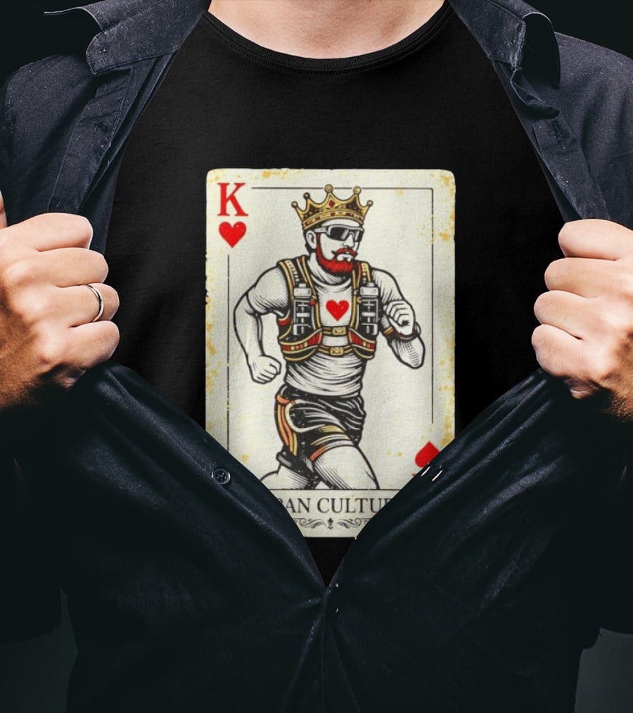Urban Culture King Of Hearts Running Playing Card T-Shirt