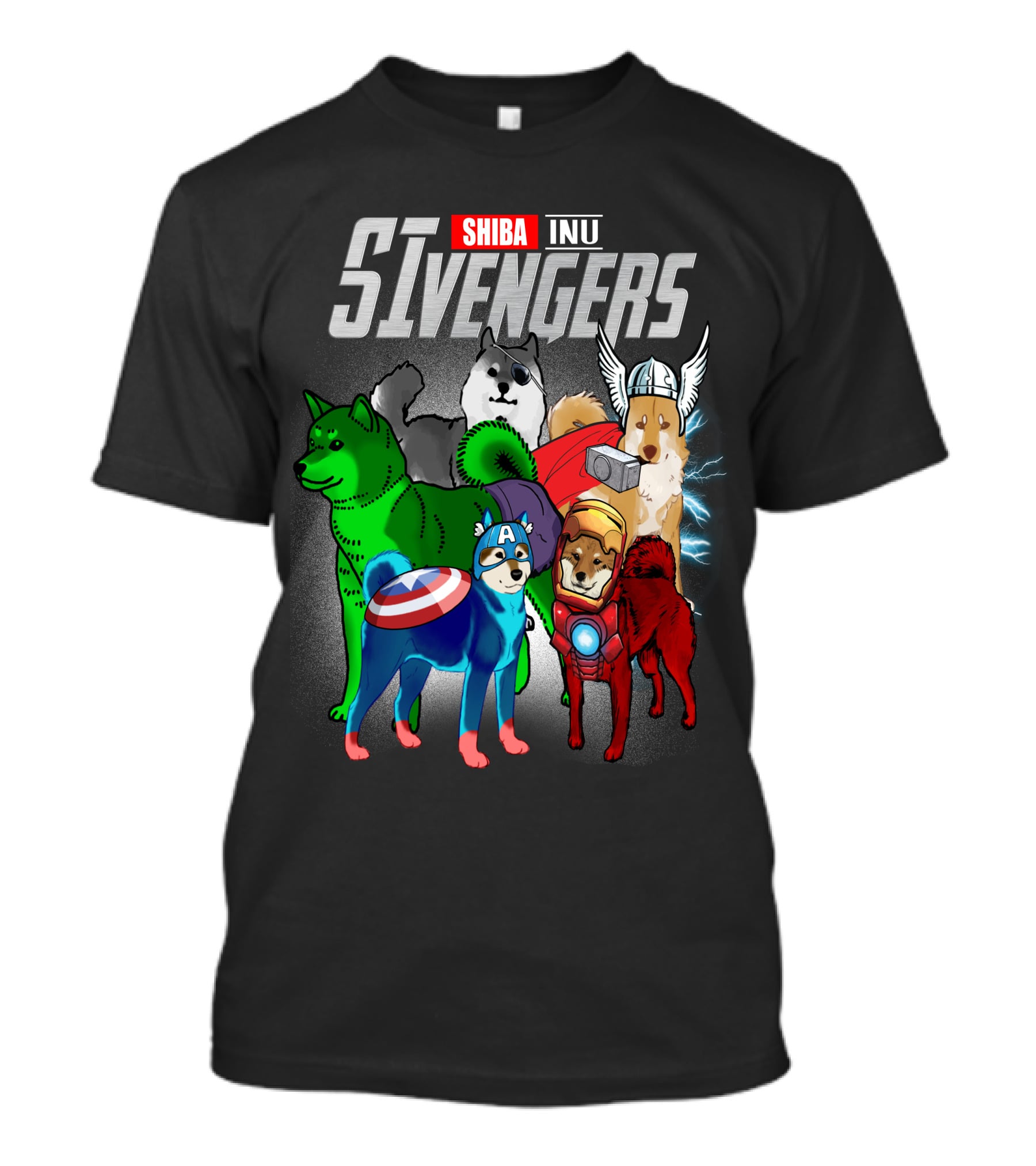 Shiba Inu SIvengers Dog Heroes Avengers T-Shirt