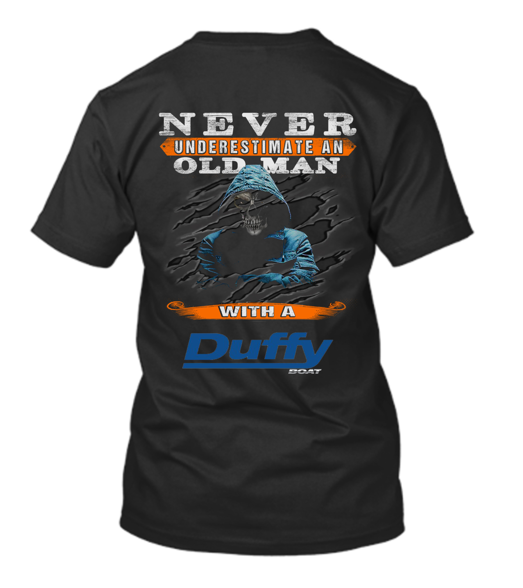Never Underestimate An Old Man With A Duffy Boat T-Shirt
