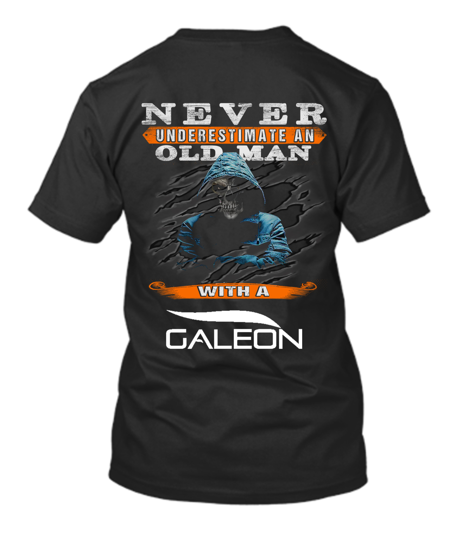 NEVER UNDERESTIMATE AN OLD MAN WITH A GALEON T-Shirt
