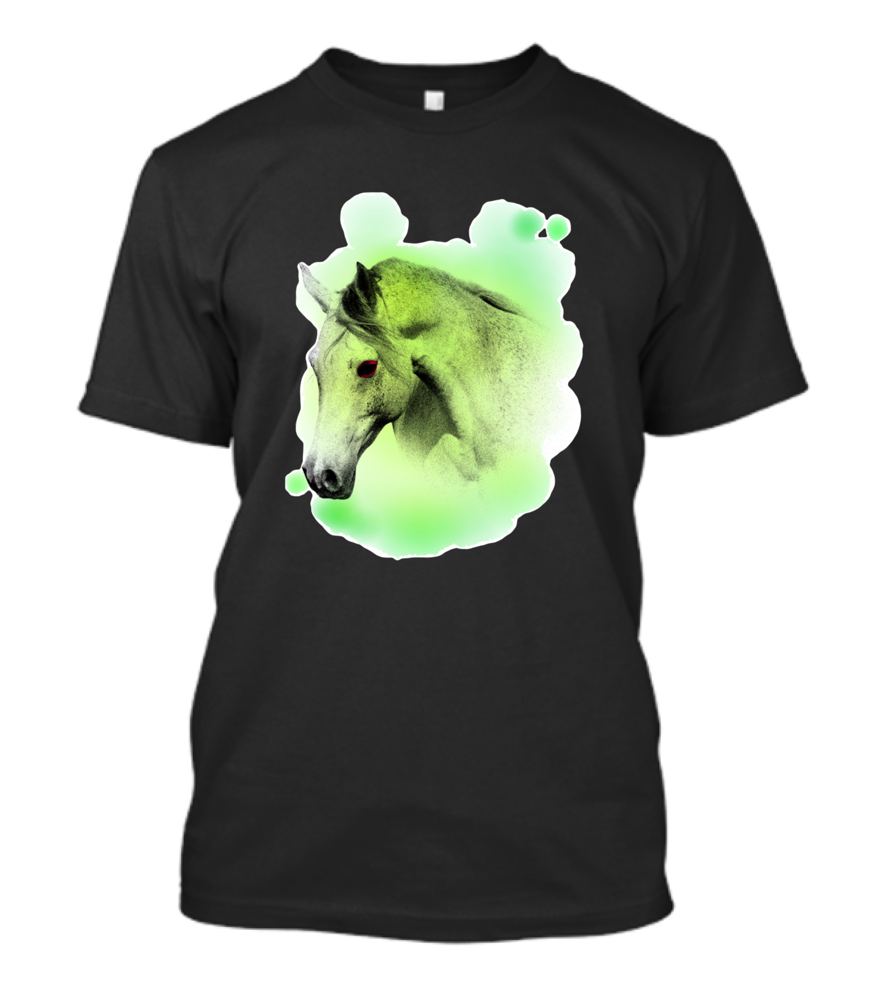 Arabic Horse Neon Green Art 334448 T-Shirt