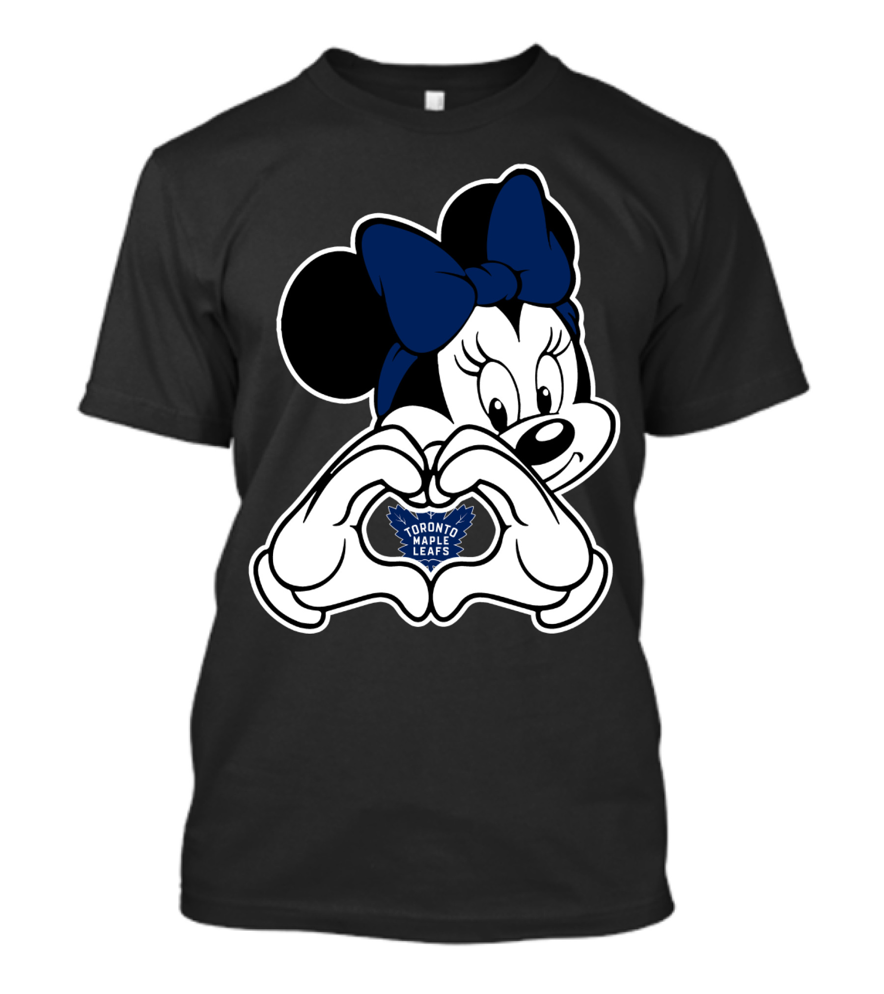 Toronto Maple Leafs Minnie Mouse Heart Hands T-Shirt