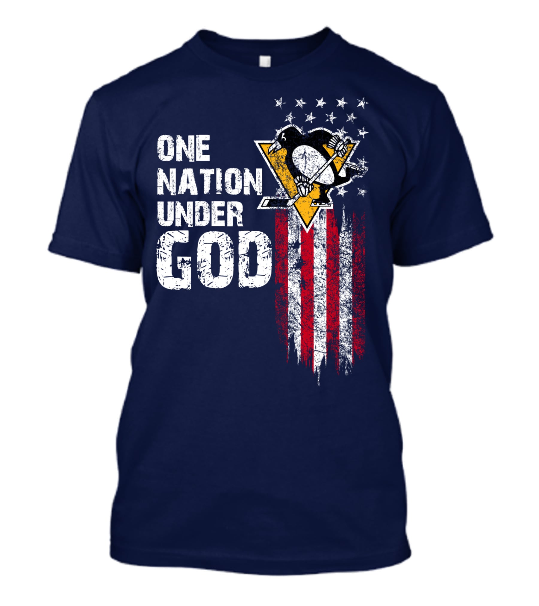 One Nation Under God Pittsburgh Penguins T-Shirt