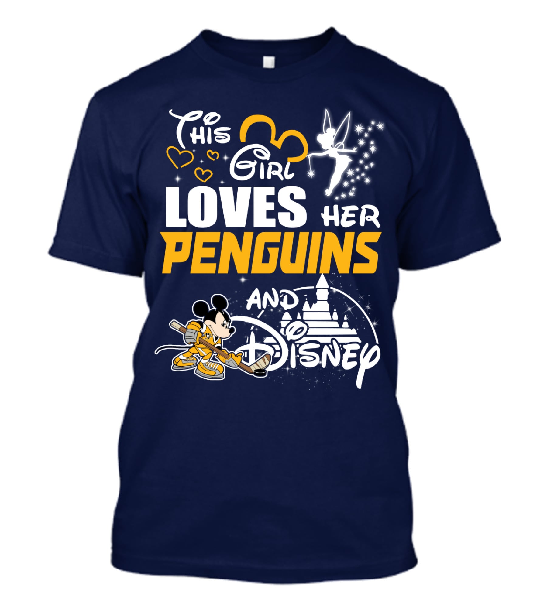 This Girl Loves Her Penguins And Disney T-Shirt