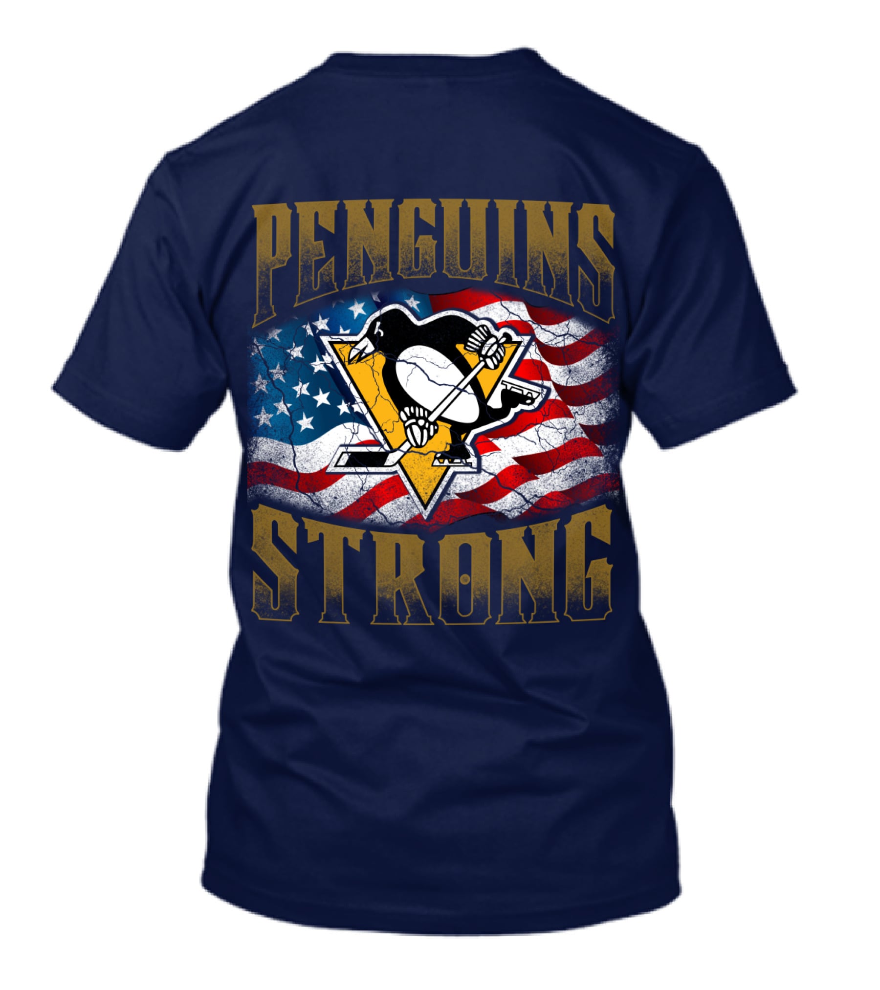 Pittsburgh Penguins Strong American Flag T-Shirt