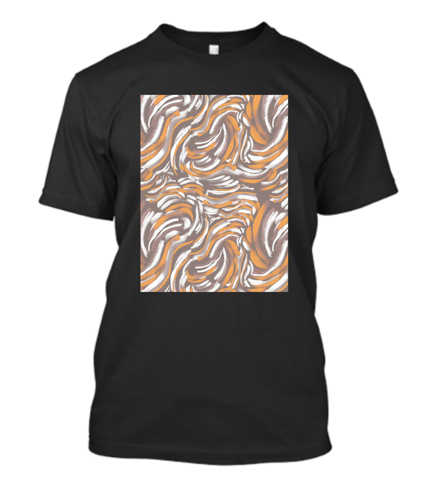 Animal Skin 007 1507565 Brown Orange White Swirl T-Shirt