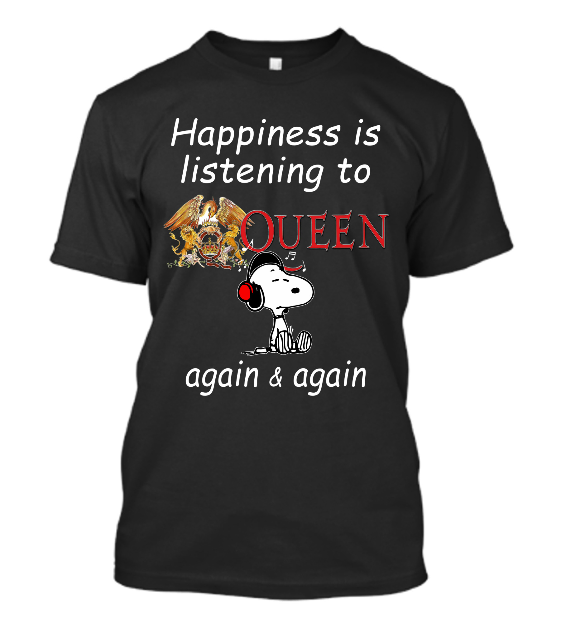 Queen Snoopy Headphones T-Shirt