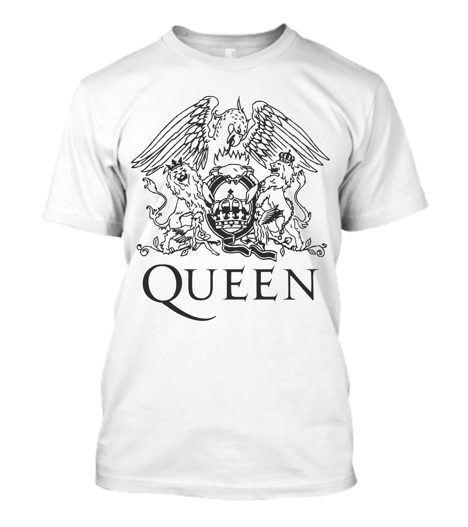 Queen Logo Emblem Crest Winged Lions Crown T-Shirt