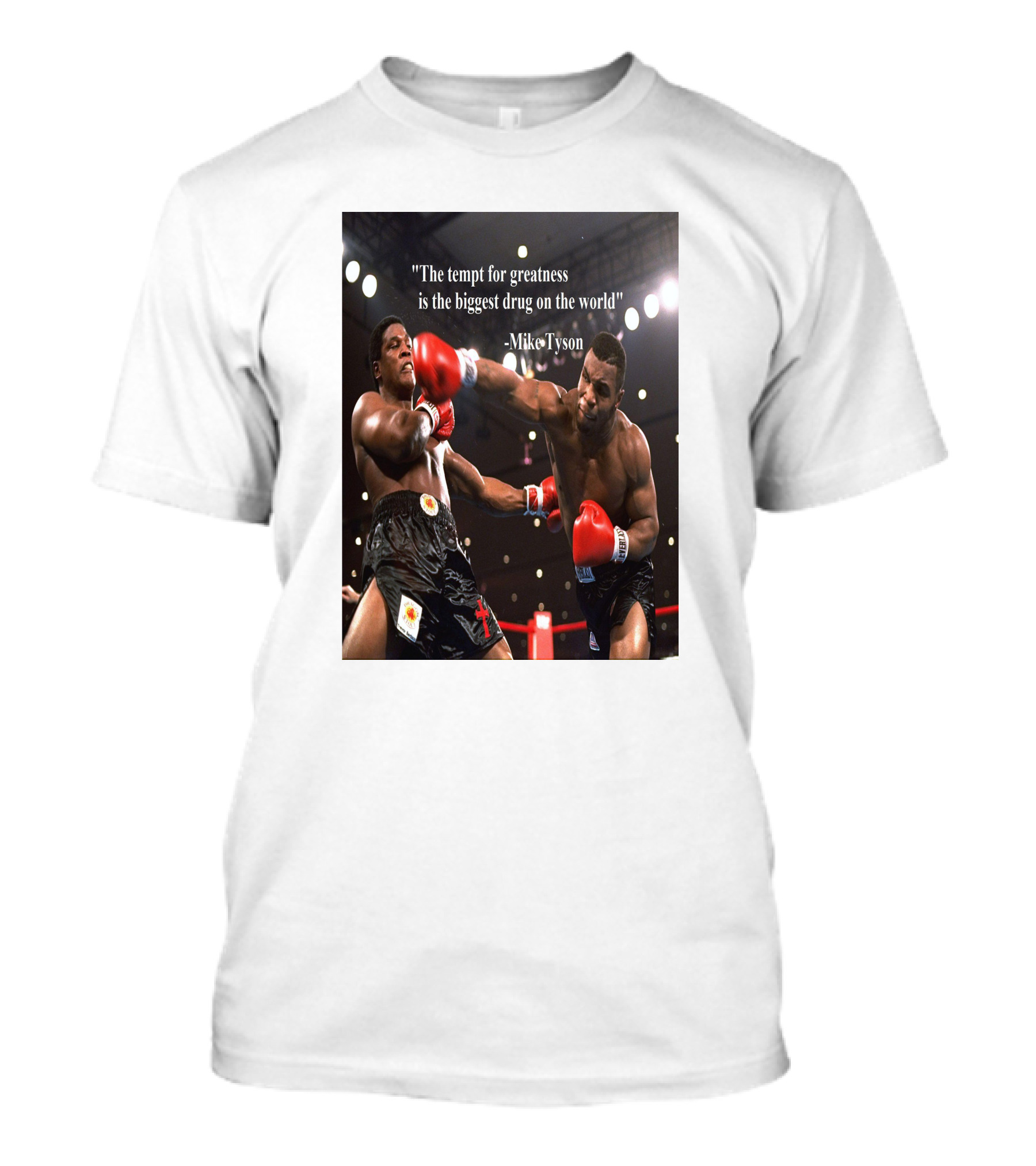 Mike Tyson Famous Quote On Greatness With Boxing Action T-Shirt