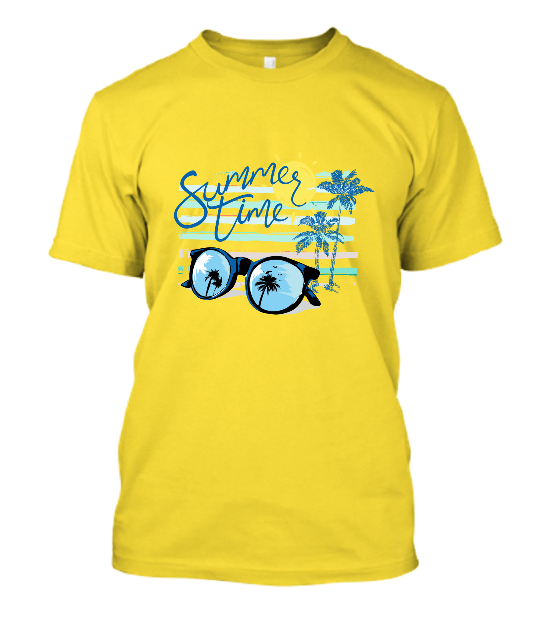 Summer Time Sunglasses Palm Trees Beach T-Shirt