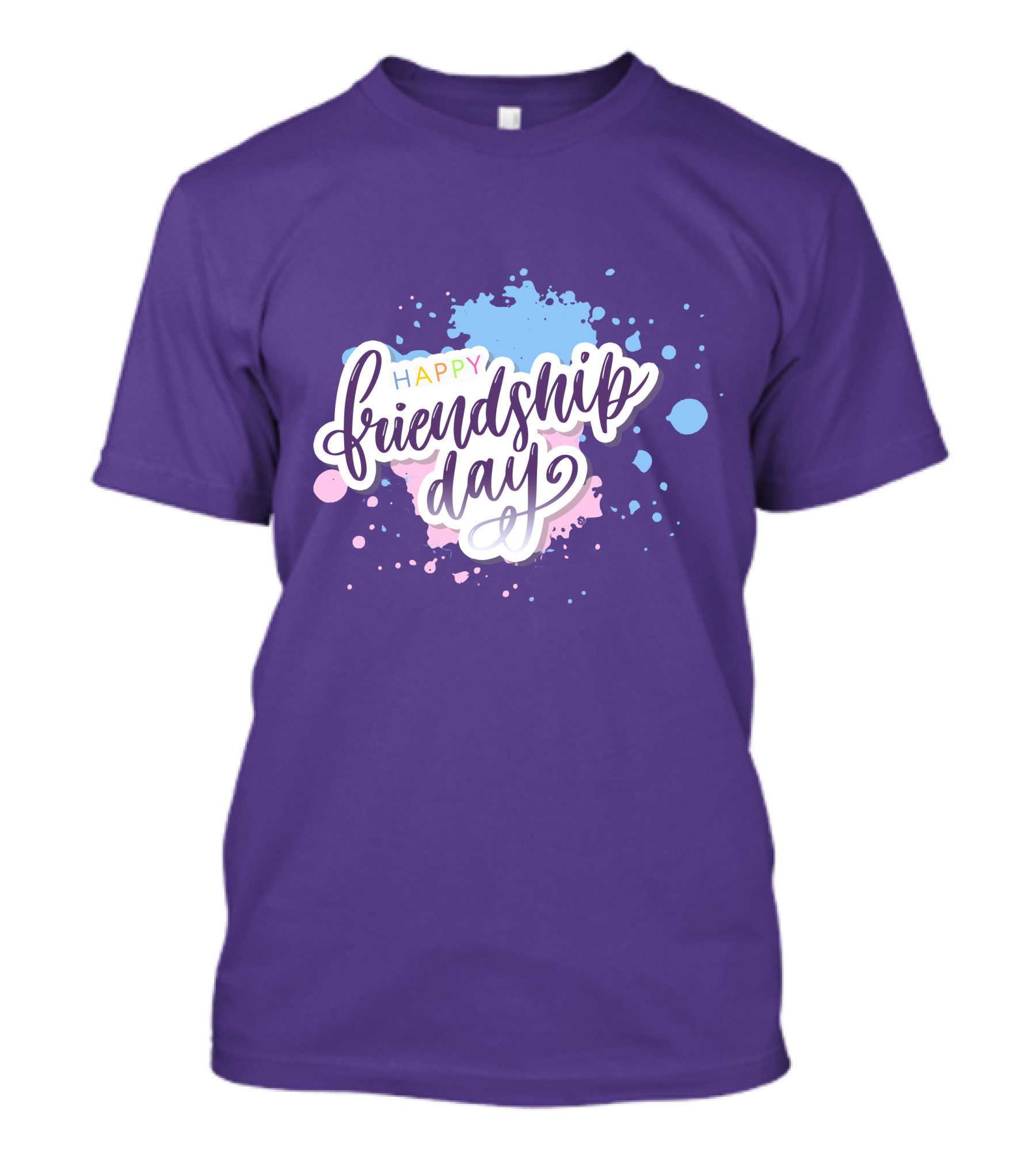 Happy Friendship Day Colorful Splashes T-Shirt